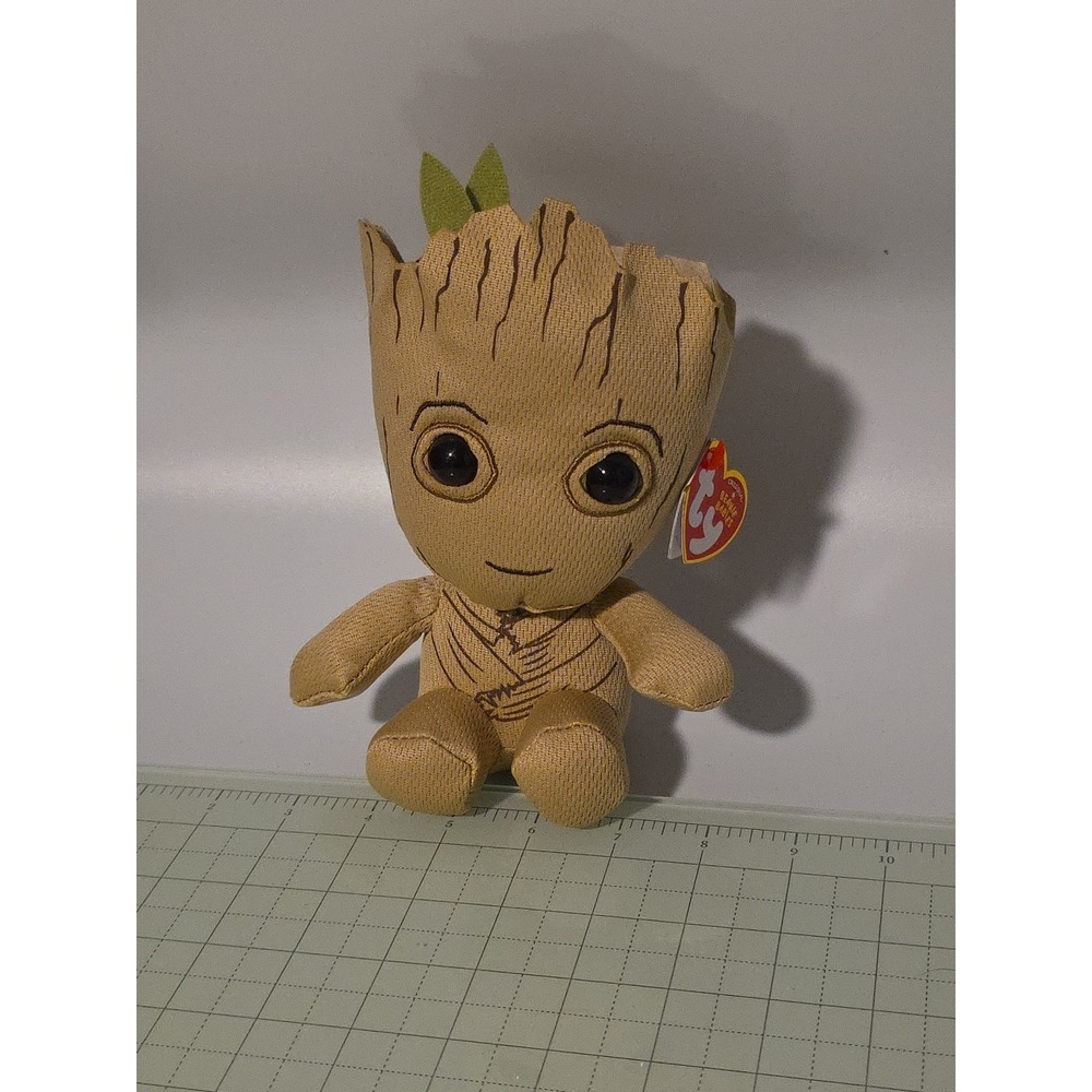 TY Beanie Babies Marvel Groot Plush‎ 7" Plushie NWT